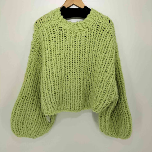 カデュネ CADUNE モヘヤ混 ケーブルニット カーディガン レディース JPN:38